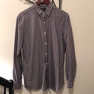 Claiborne branded Purple stripe button up